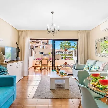 Azzurro Vibe With Ocean Sight In Heated Pool Complex - Tropical Dream Apartment San Miguel de Abona
